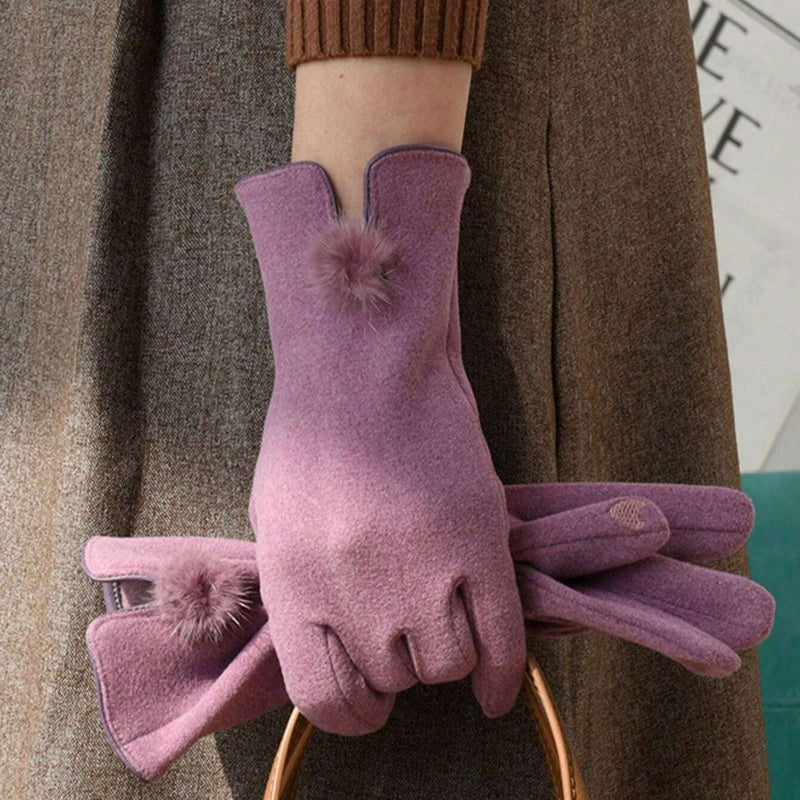 Solid Colour Warm Gloves