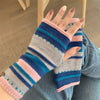 Colourful Striped Warm Gloves