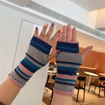 Colourful Striped Warm Gloves