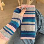 Colourful Striped Warm Gloves