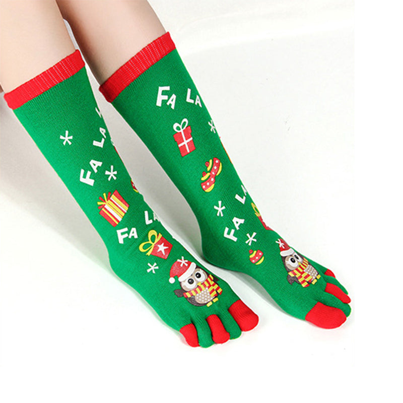 Five Toe Christmas Socks