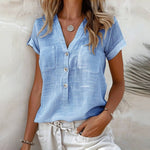 Casual Solid Colour Blouse