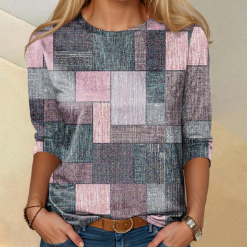 Casual Abstract Print Blouse