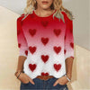 Gradient Heart Print T-Shirt