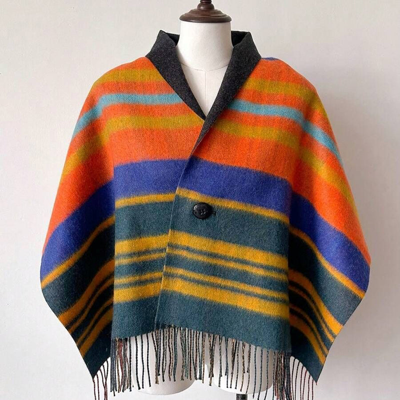 Vintage Plaid Shawl