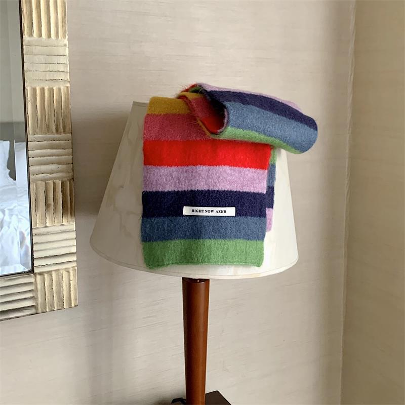 Colourful Striped Warm Scarf