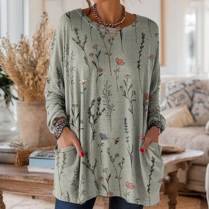 Casual Floral Print Blouse