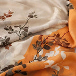 Vintage Leaf Print Scarf