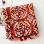 Vintage Floral Print Scarf