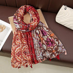 Vintage Floral Print Scarf