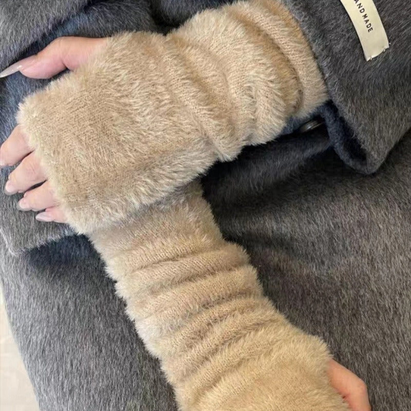 Solid Colour Warm Gloves