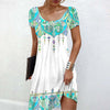 Vintage Ethnic Print Dress