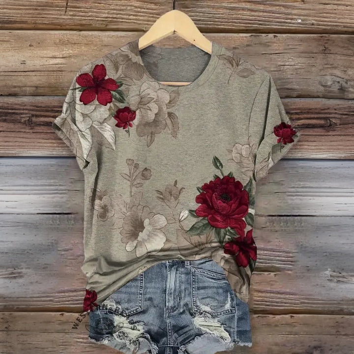 Leaf Print Casual Dress