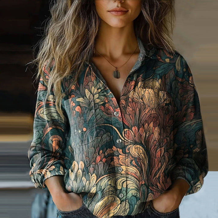 Casual Floral Print Blouse