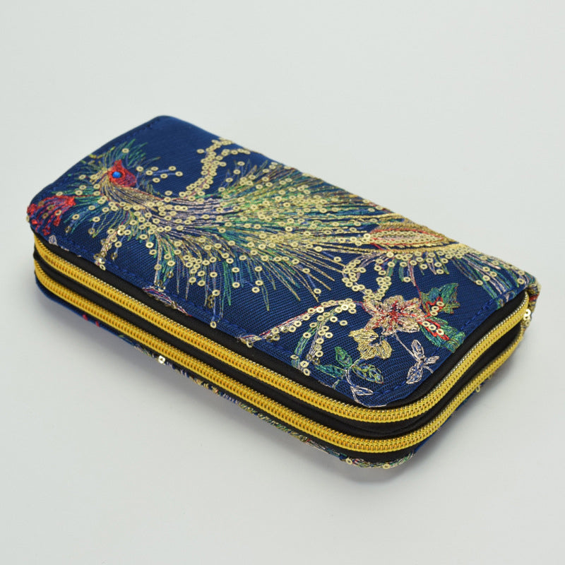 Ethnic Style Peacock Embroidered Bag