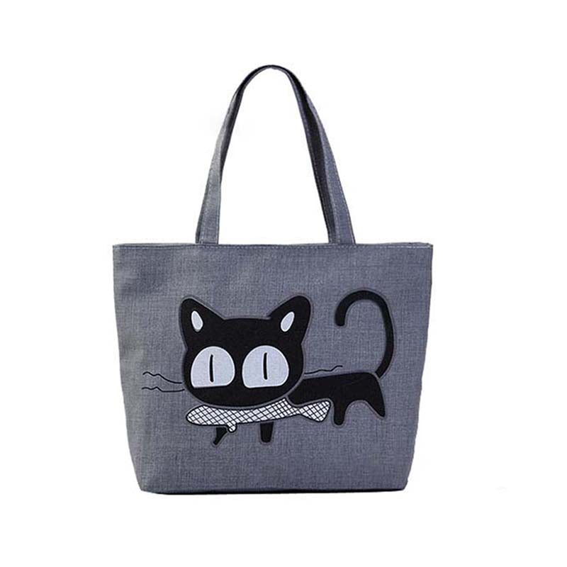 Cartoon Cat Canvas Bag