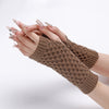 Solid Colour Knitted Gloves