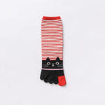 Cartoon Cat 5-Toe Socks