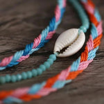 Seashell Braided Bracelet Set