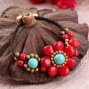 Handwoven Floral Bracelet