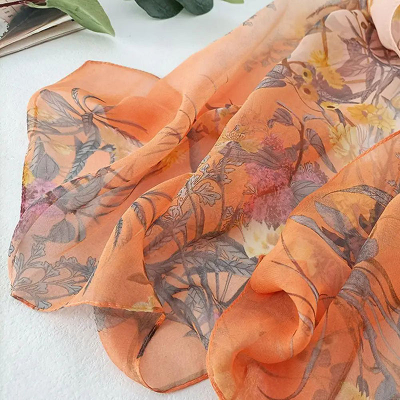 Vintage Floral Print Scarf