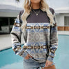 Vintage Geometric Print Sweatshirt