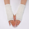 Solid Colour Knitted Gloves