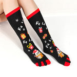 Five Toe Christmas Socks