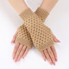 Solid Colour Knitted Gloves