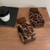 Warm Leopard Print Gloves