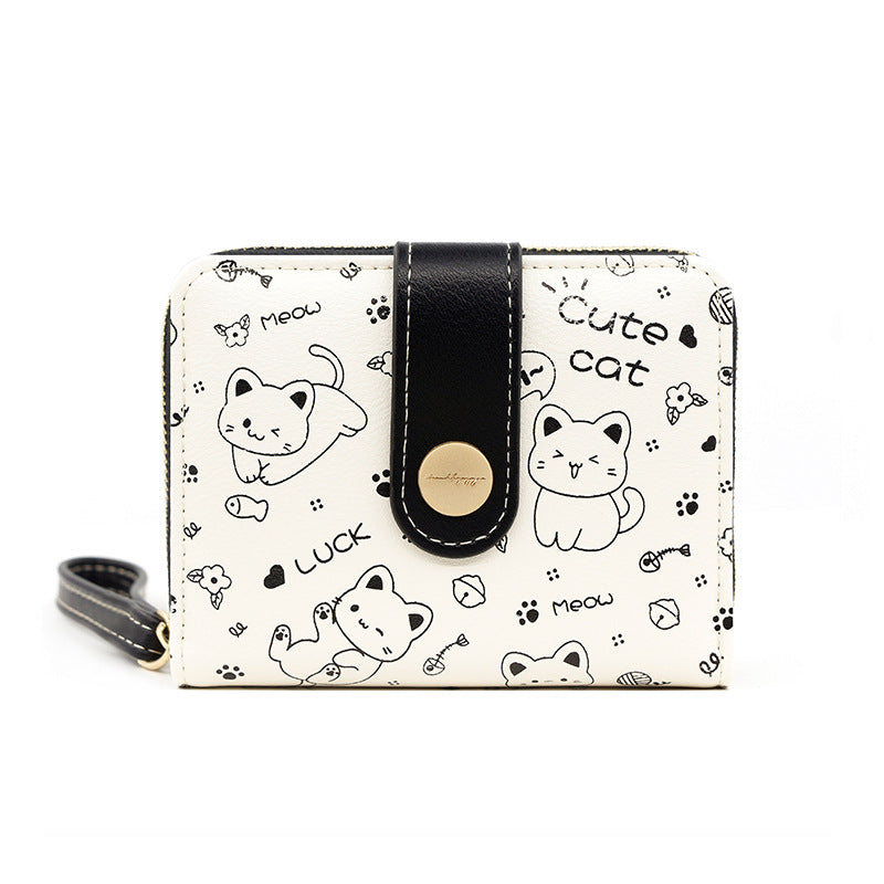 Cat Print Coin Purse