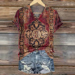 Vintage Ethnic Print T-Shirt