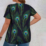 Peacock Feather Print T-Shirt