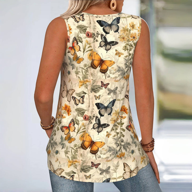 Butterfly Print Tank Top – Susan Julie