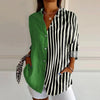 Colour Block Striped Blouse