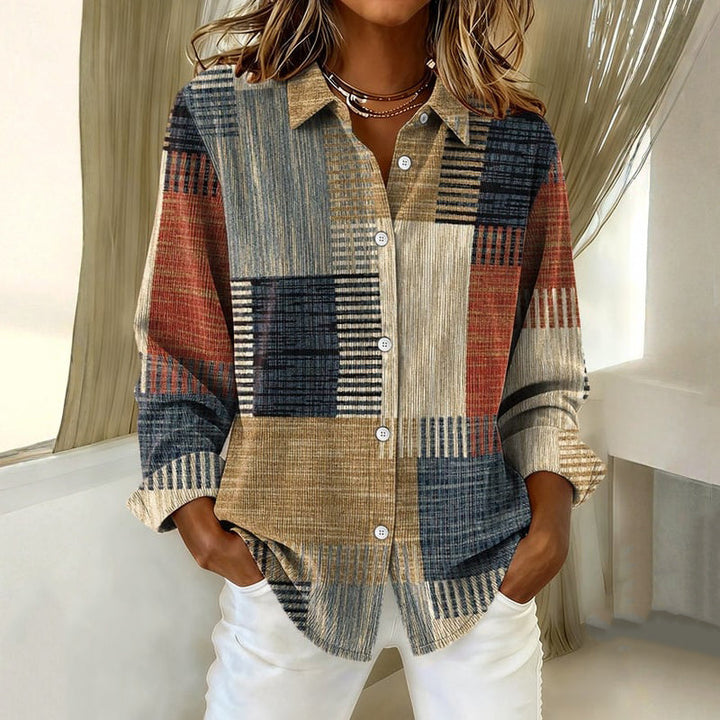 Casual Abstract Print Blouse