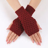 Solid Colour Knitted Gloves