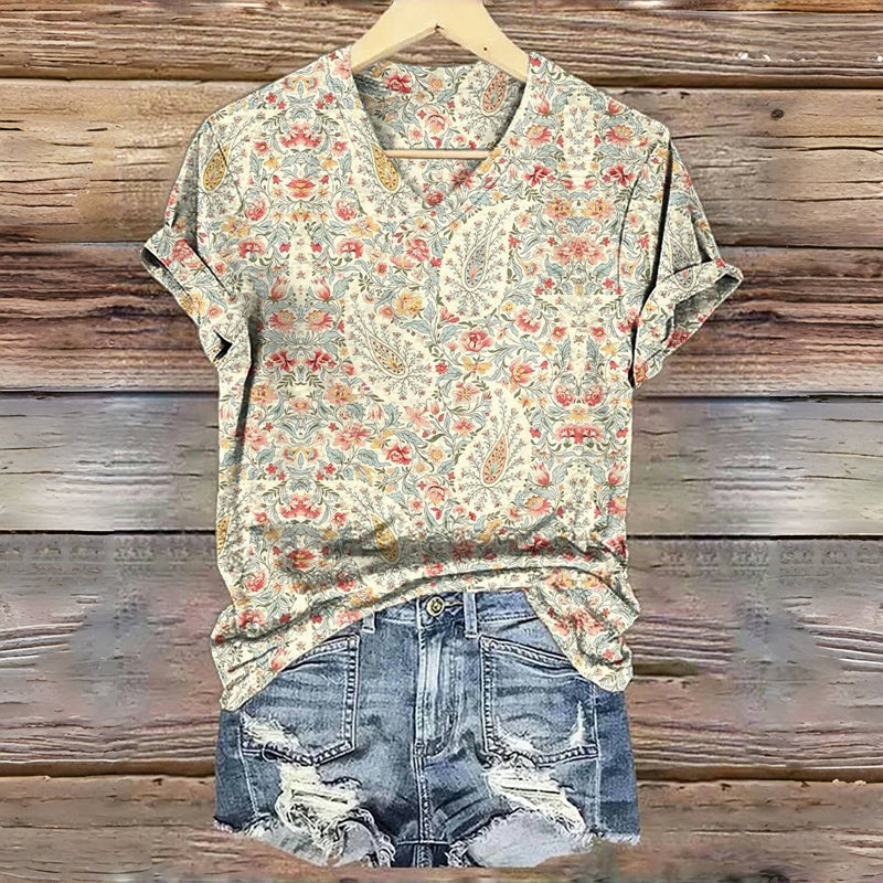 Vintage Floral Print T-Shirt