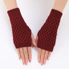 Solid Colour Knitted Gloves