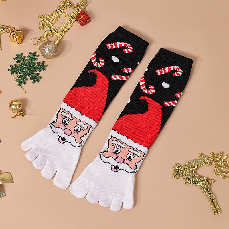 Five Toe Christmas Socks