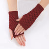 Solid Colour Knitted Gloves