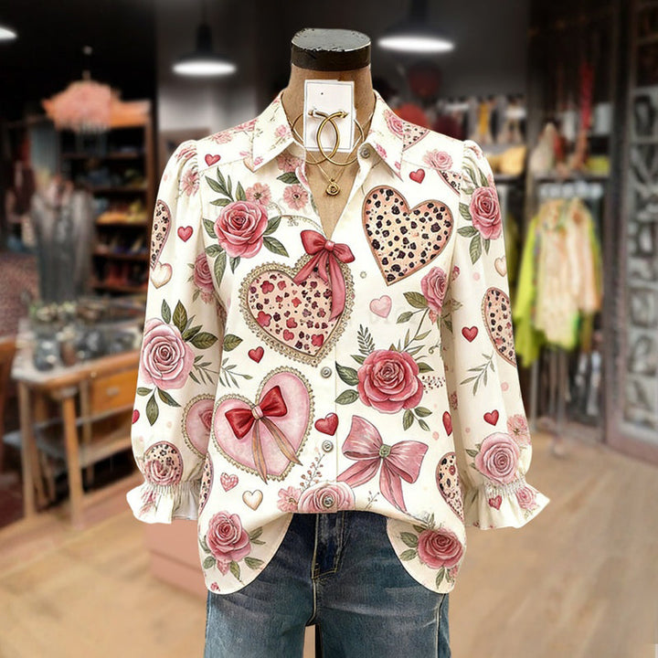 Vintage Leaf Print T-Shirt