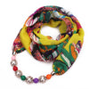 Vintage Beaded Printed Scarf