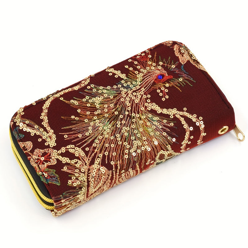 Ethnic Style Peacock Embroidered Bag