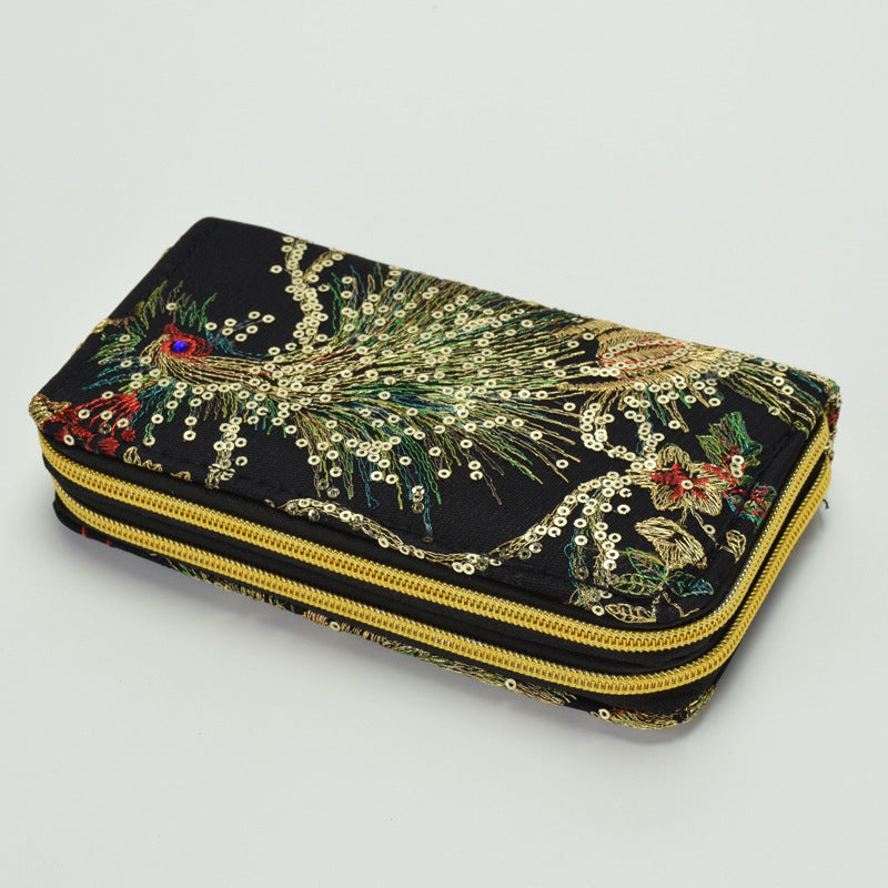 Ethnic Style Peacock Embroidered Bag