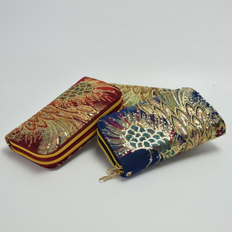 Ethnic Style Peacock Embroidered Bag