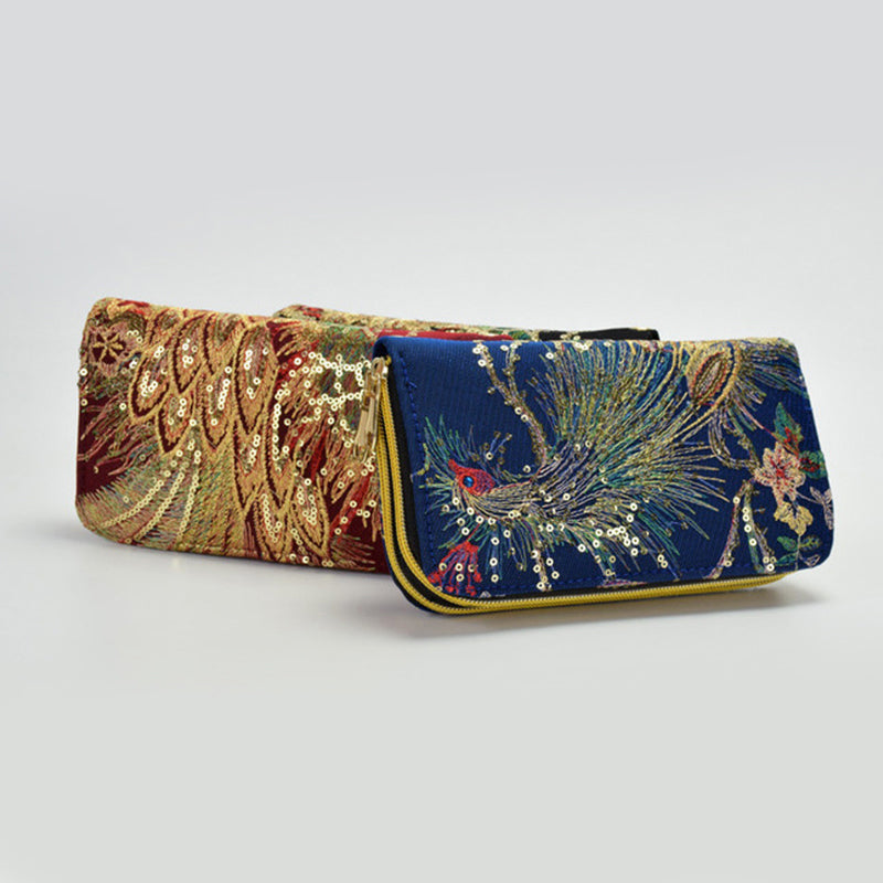 Ethnic Style Peacock Embroidered Bag