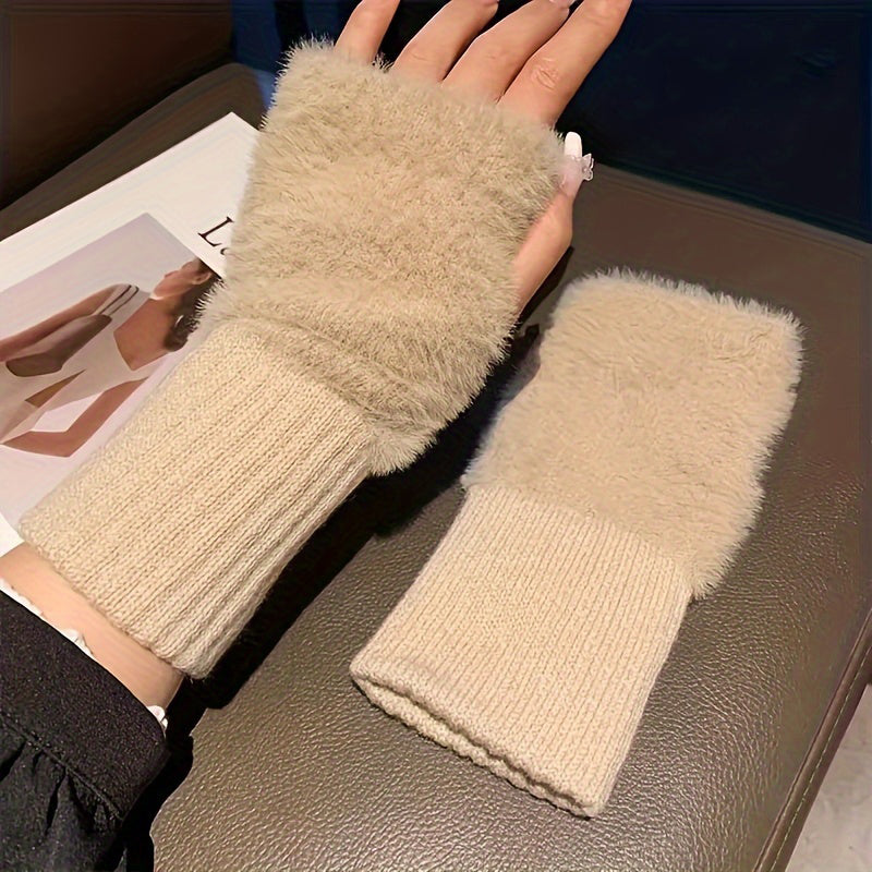 Solid Colour Warm Gloves