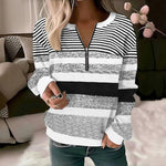 Colour Block Striped Sweatshirt