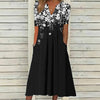 Vintage Floral Print Dress